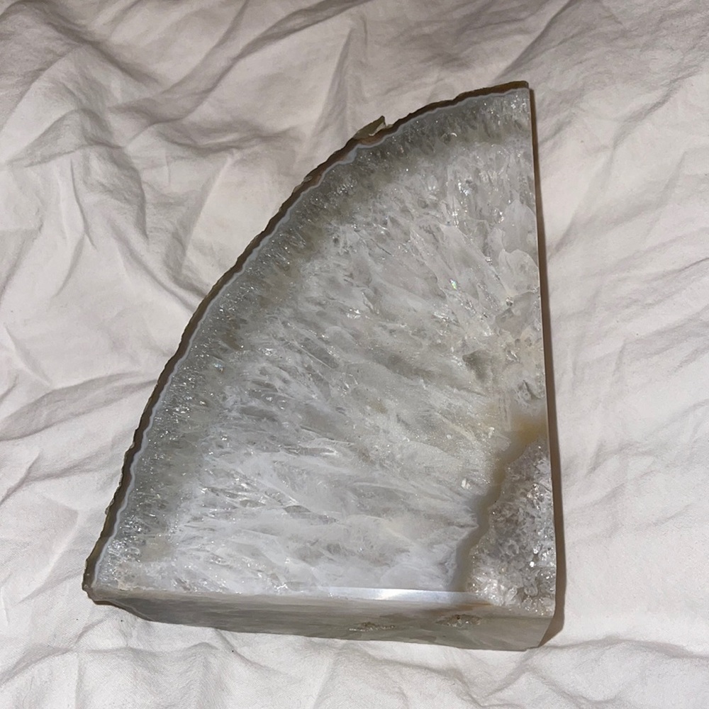 Agate Crystal Bookend Left Side